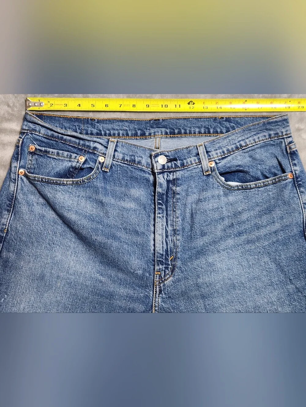 Levi's 505 Regular Straight Leg Jeans 38x30 Blue